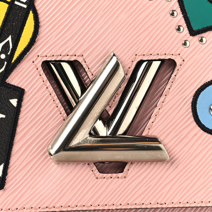 Louis Vuitton Epi Travel Stickers Twist Shoulder Bag Rose Ballerine 7 of 9
