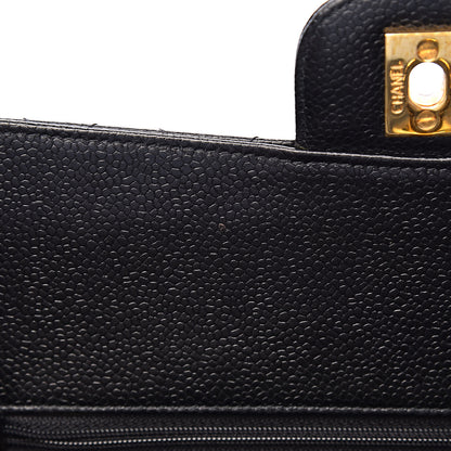 Chanel Caviar Quilted Medium Double Flap Black 12 of 18
