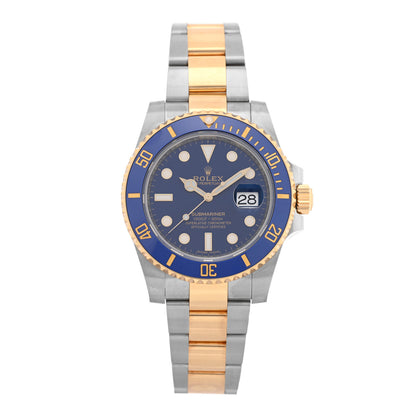 Rolex Stainless Steel 18K Yellow Gold 40mm Submariner Date Watch Royal Blue 116613LB 1 of 5
