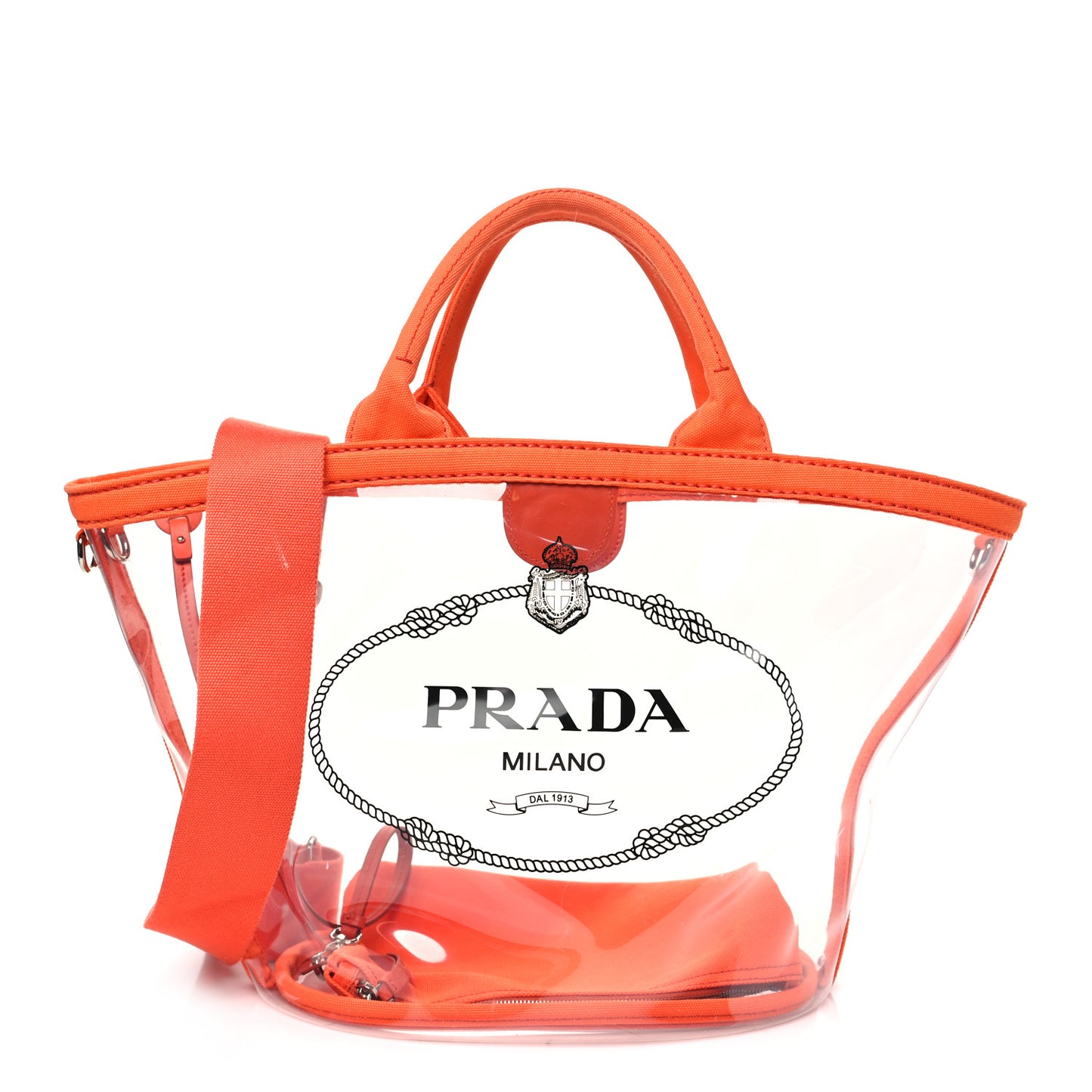 Plexiglass Canapa Small Shopper Tote Arancio