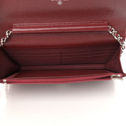 Chanel Caviar Quilted Wallet on Chain WOC Burgundy 5 of 13