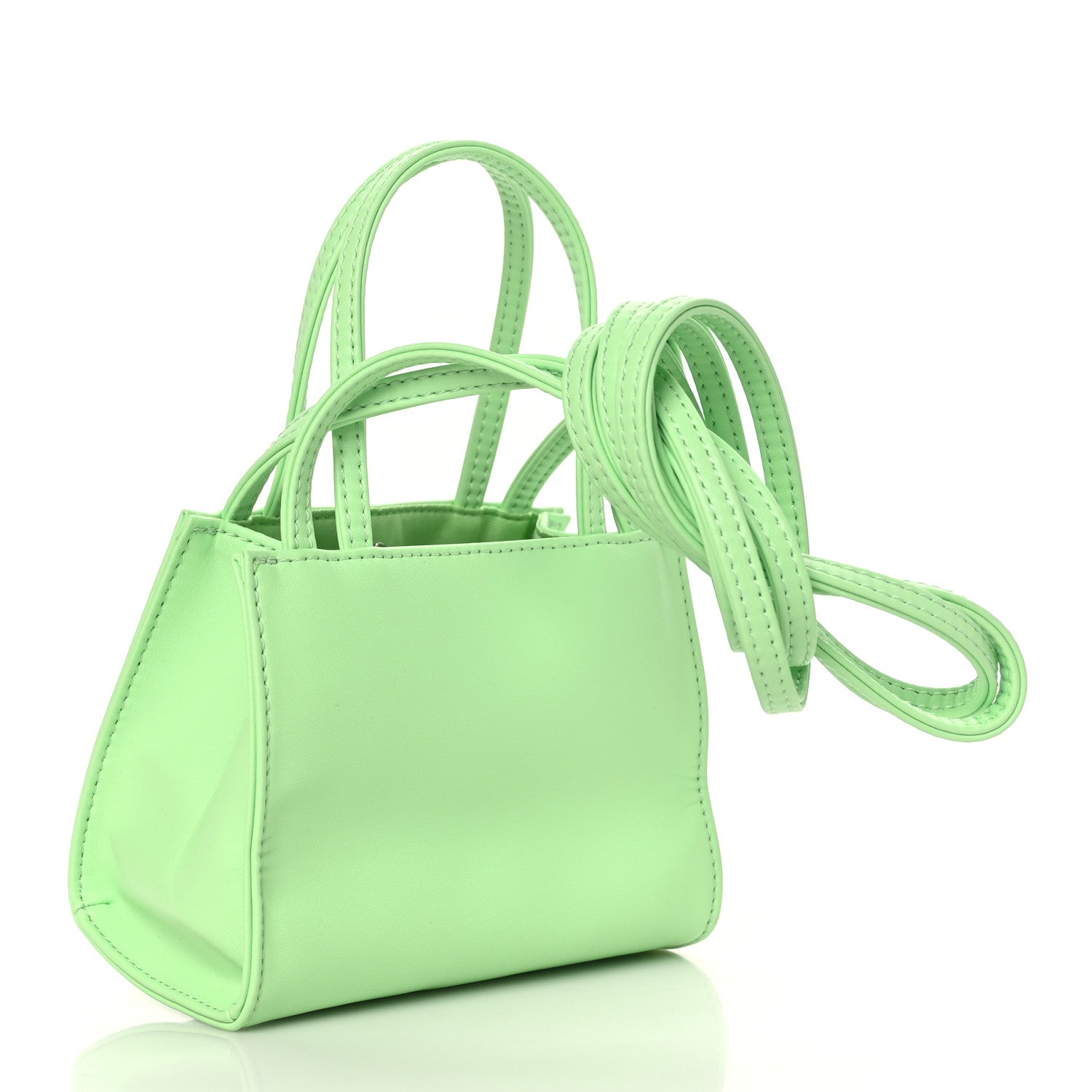 Telfar Vegan Leather Small Shopping Bag Double Mint 3 of 8