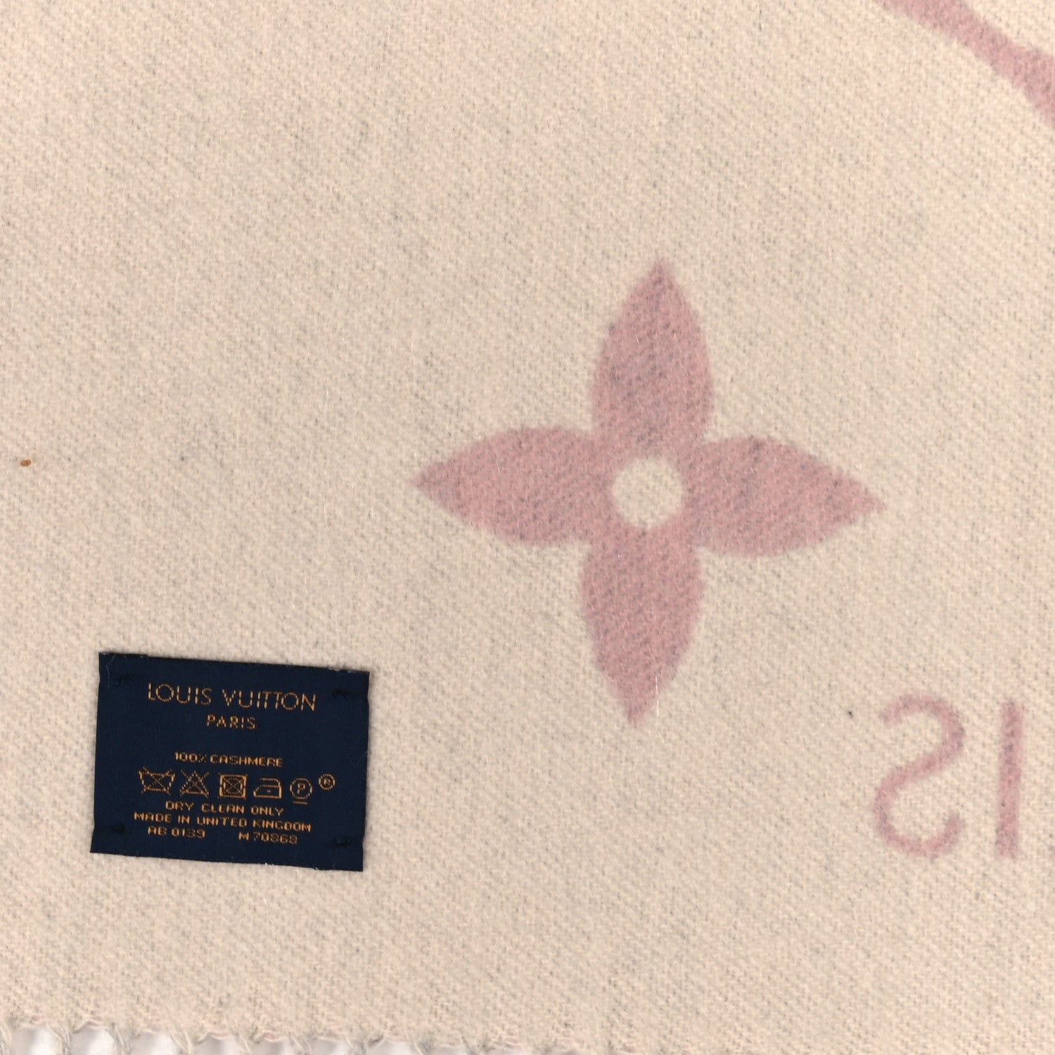 Louis Vuitton Cashmere Monogram Reykjavik Scarf Bleu Rose 3 of 3