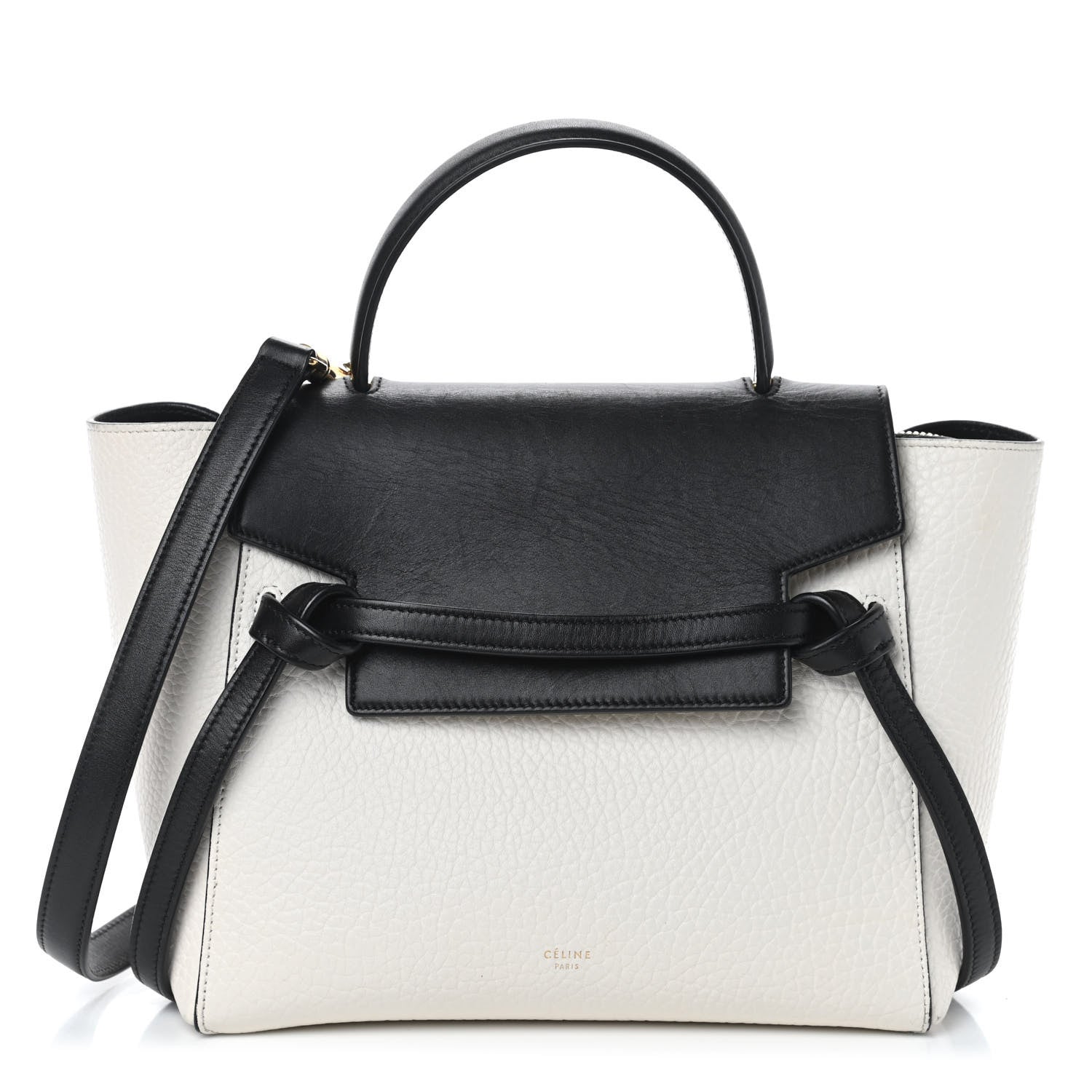Celine Bullhide Micro Belt Bag Black White 1 of 5
