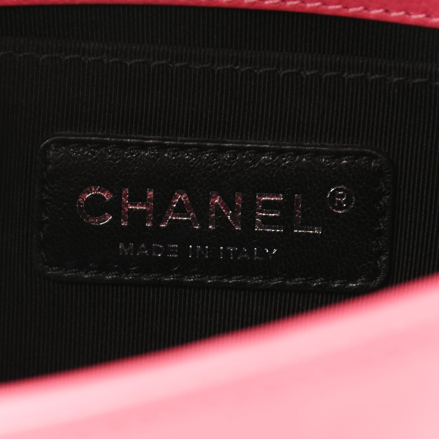 Lambskin Quilted Small Boy Flap Dark Pink