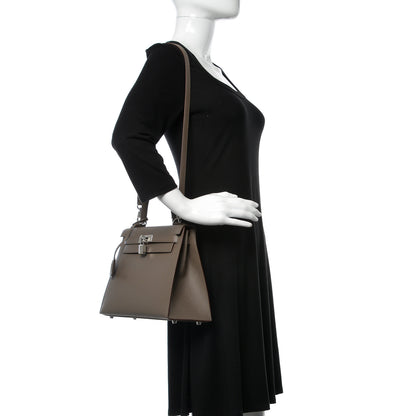 Hermes Epsom Kelly Sellier 28 Etain 2 of 37