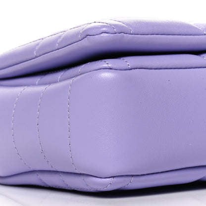 Burberry Lambskin Quilted Small Lola Bag Soft Violet 9 of 10
