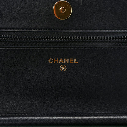 Chanel Lambskin Quilted Enamel Coco Casino Wallet On Chain WOC Black 6 of 11