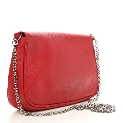 Fendi Vitello Flamingo Enamel Fendista Pouchette Crossbody Mattone Plaster 2 of 9