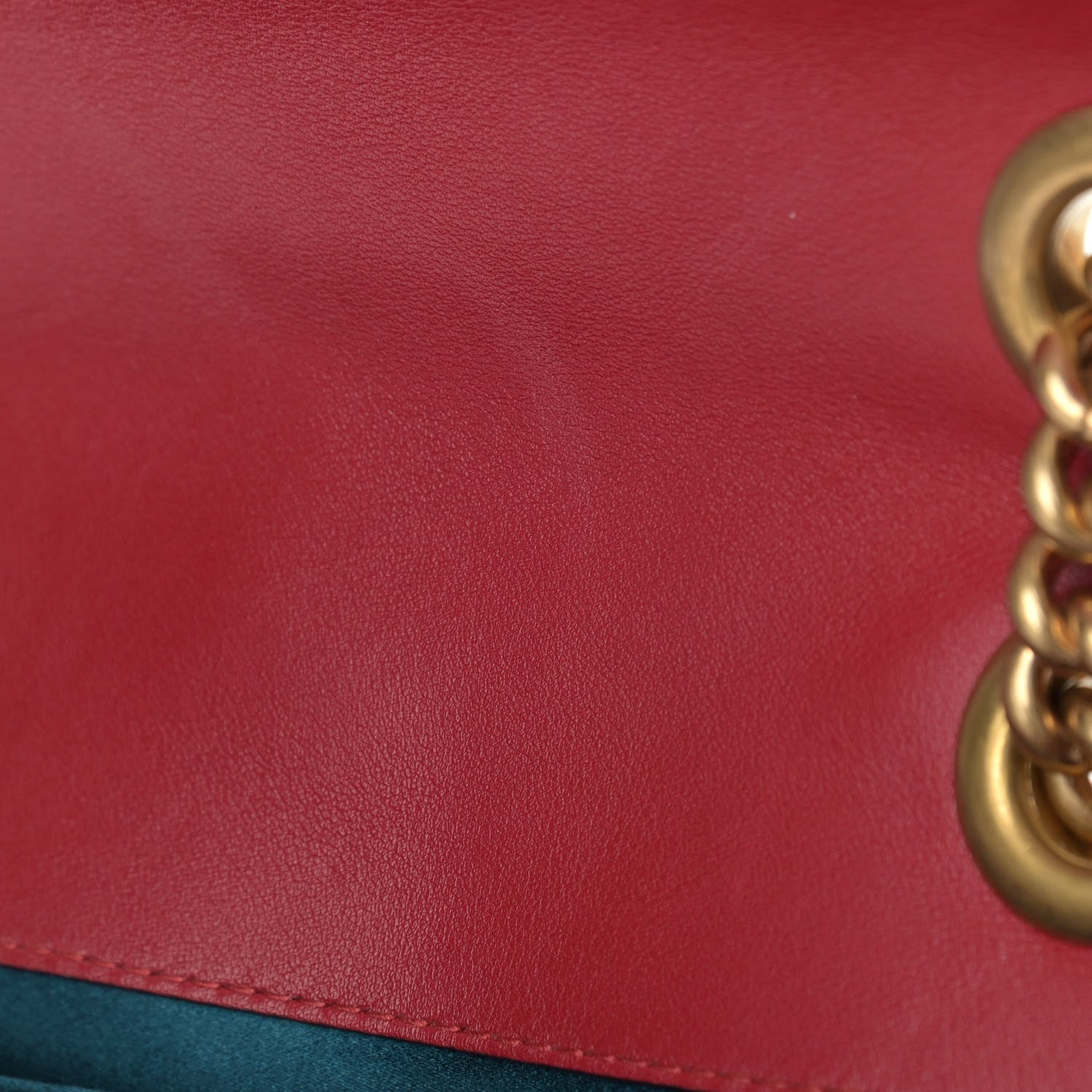 Gucci Velvet Matelasse Mini GG Marmont Shoulder Bag Hibiscus Red 10 of 10