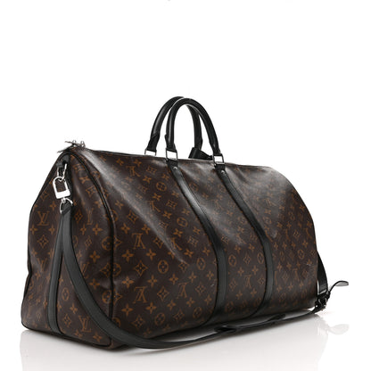 Louis Vuitton Monogram Macassar Keepall Bandouliere 55 2 of 11