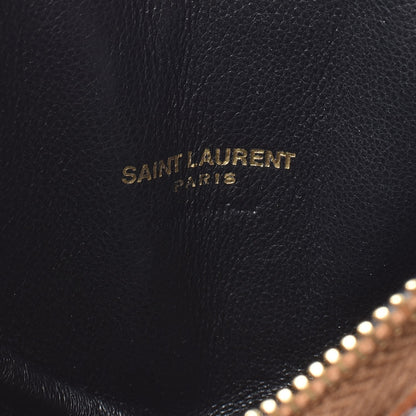 Saint Laurent Metallic Calfskin Monogram Heart Key Pouch Gold 6 of 8