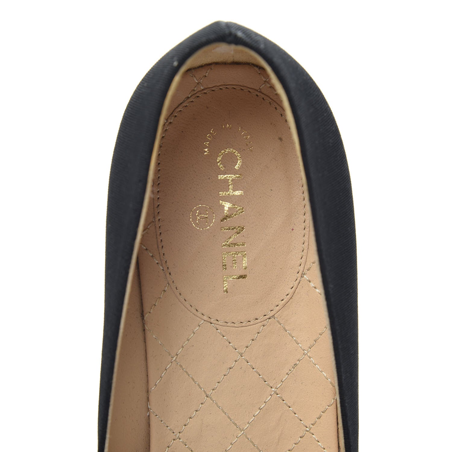 Chanel Grosgrain Patent Calfskin CC Cap Toe Pumps 37.5 Black 7 of 11