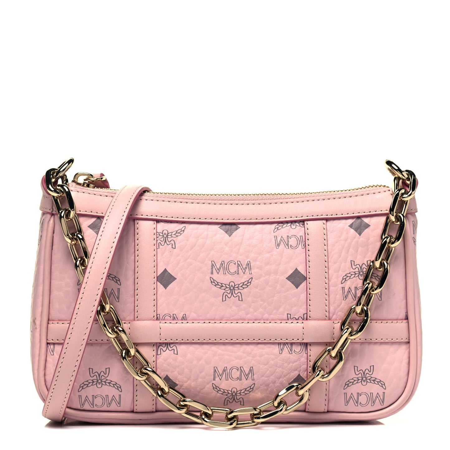 Visetos Nappa Mini Delmy Chain Shoulder Bag Powder Pink