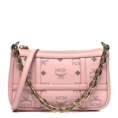 MCM Visetos Nappa Mini Delmy Chain Shoulder Bag Powder Pink 1 of 10