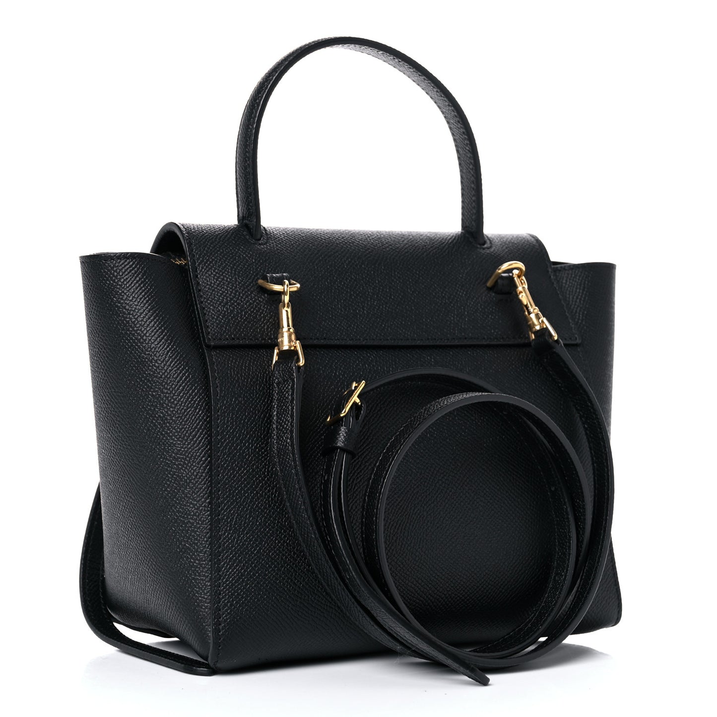 Grained Calfskin Nano Belt Bag Black