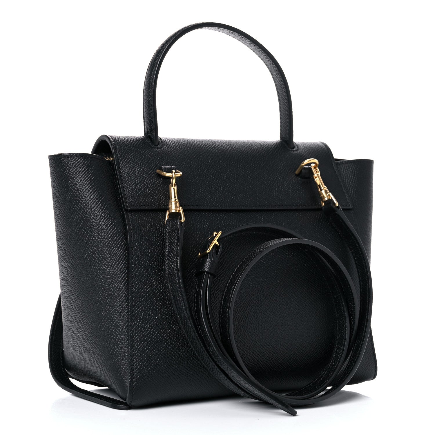 Celine Grained Calfskin Nano Belt Bag Black 3 of 14