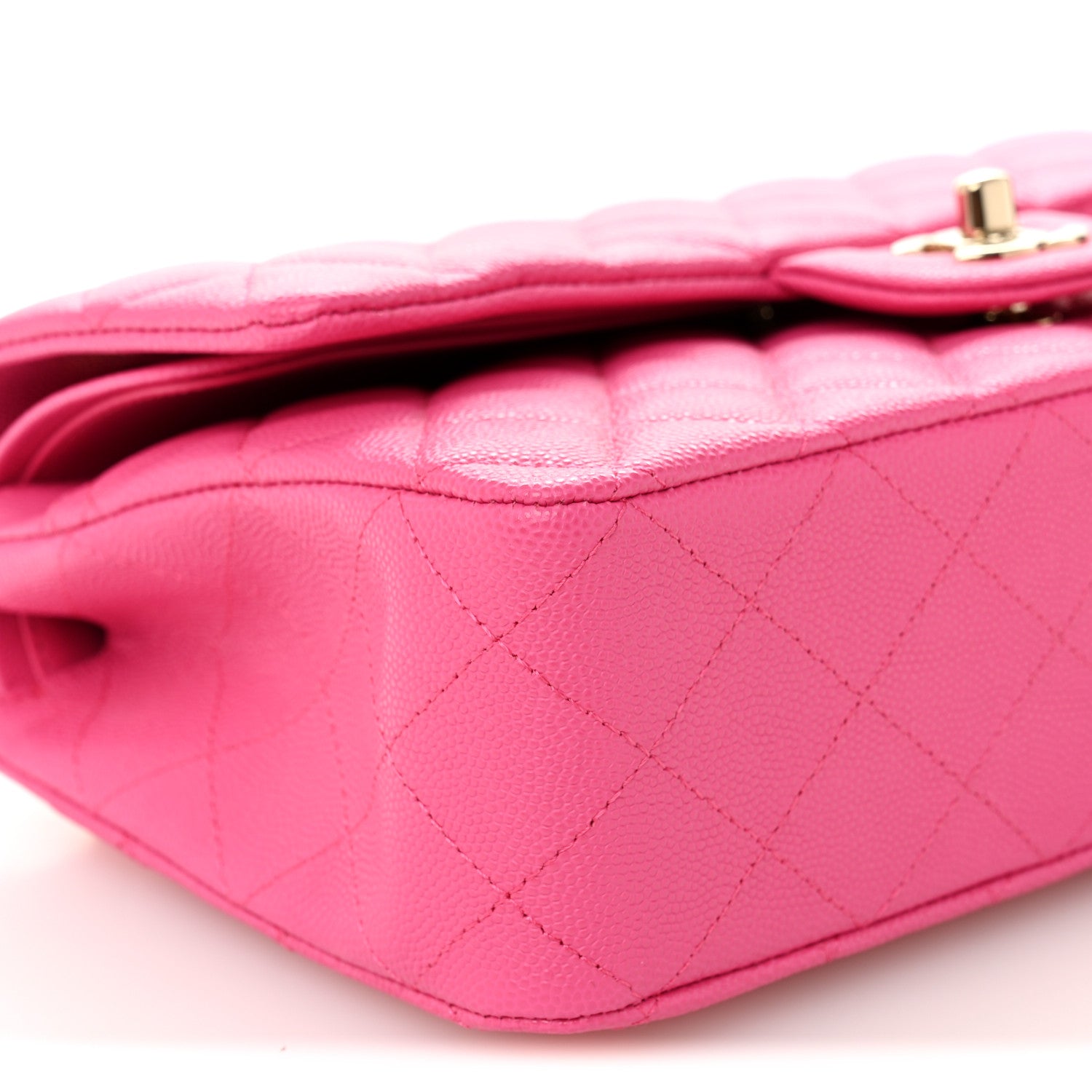 Chanel Caviar Quilted Medium Double Flap Pink 9 of 10
