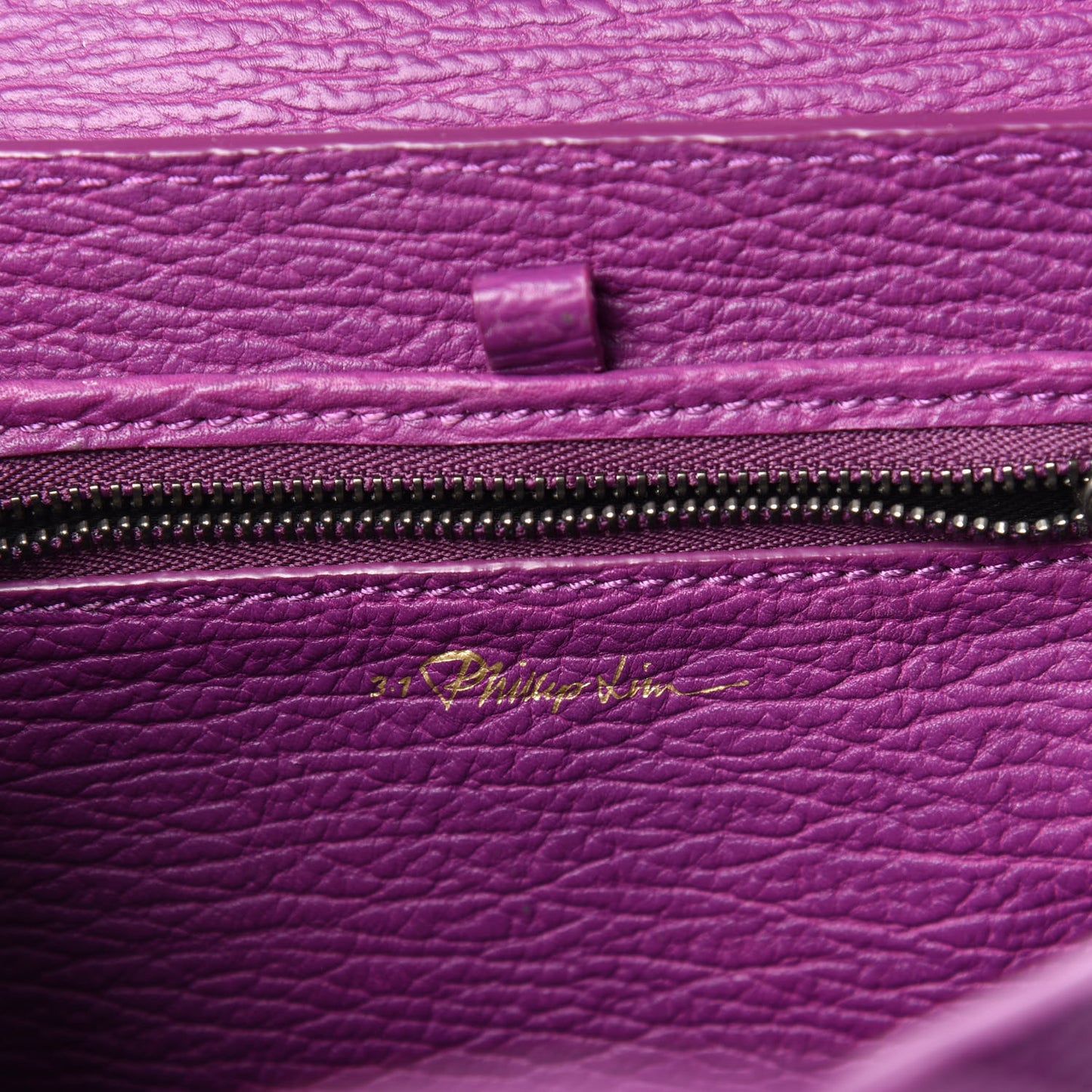 3.1 Textured Calfskin Mini Pashli Satchel Orchid
