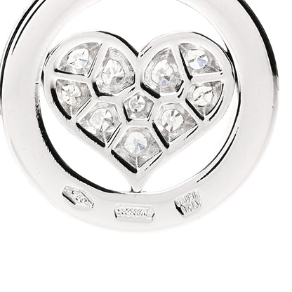 Bulgari 18K White Gold Diamond Tondo Heart Charm 3 of 3