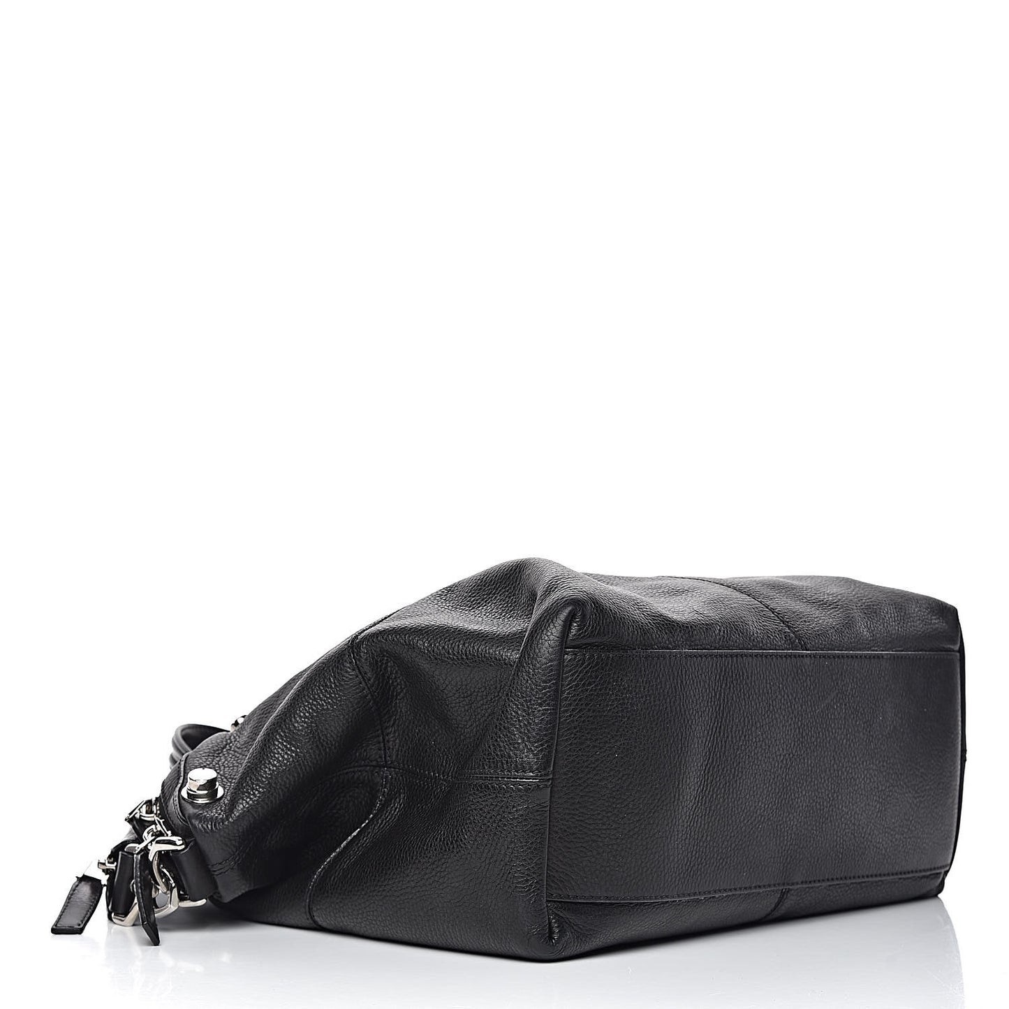 Waxed Calfskin Medium Studded Nightingale Black