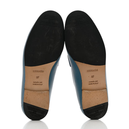 Hermes Calfskin Womens Colette Loafers 37 5 of 11