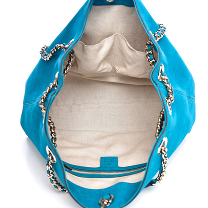 Gucci Vitello Range Medium Soho Chain Shoulder Bag Deep Cobalt 5 of 14