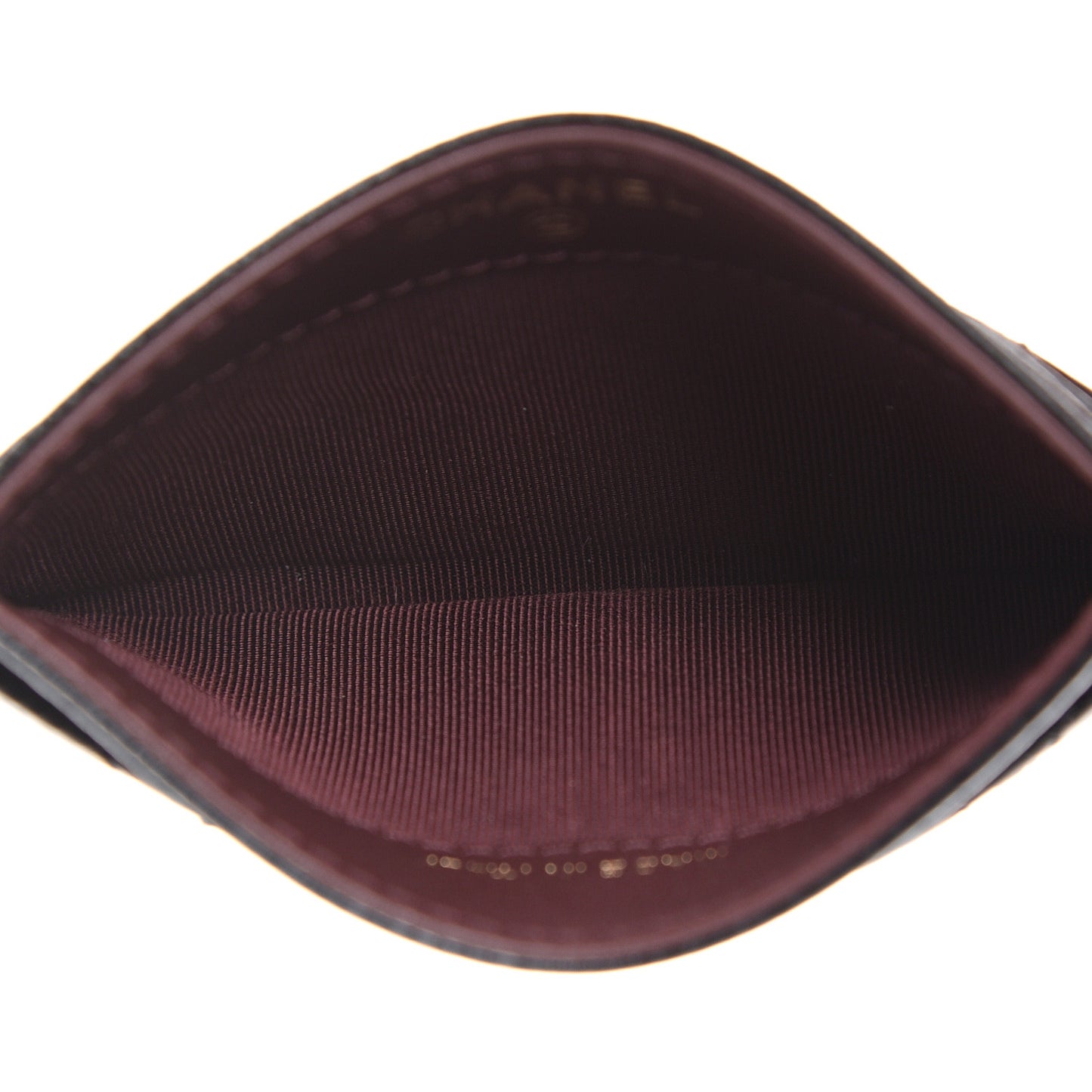 Caviar Quilted Card Holder Black