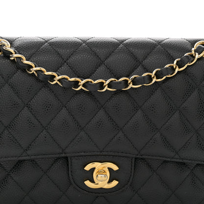 Chanel Caviar Quilted Medium Double Flap Black 8 of 12