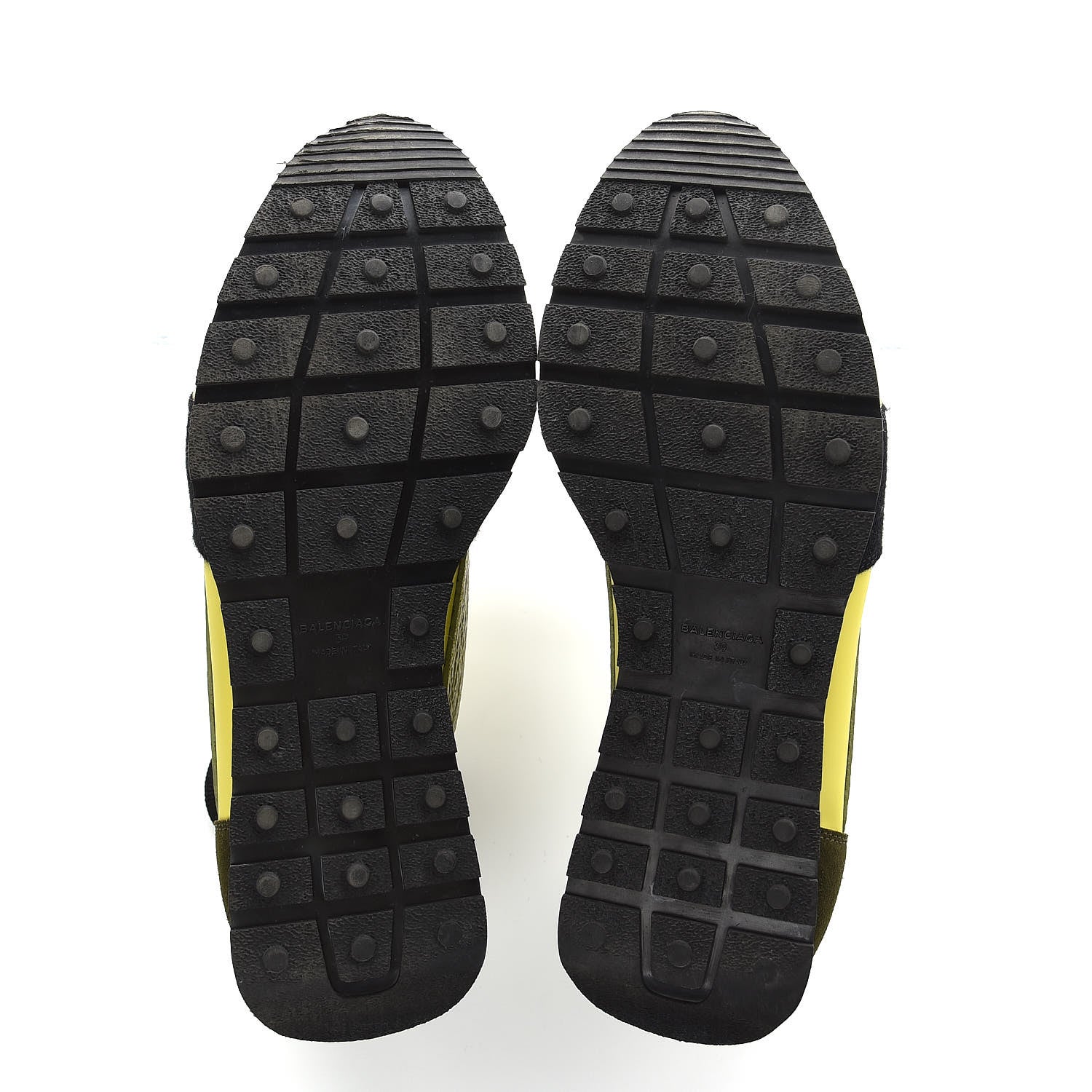 Balenciaga Calfskin Race Runner Sneakers 39 Neon Black 5 of 7