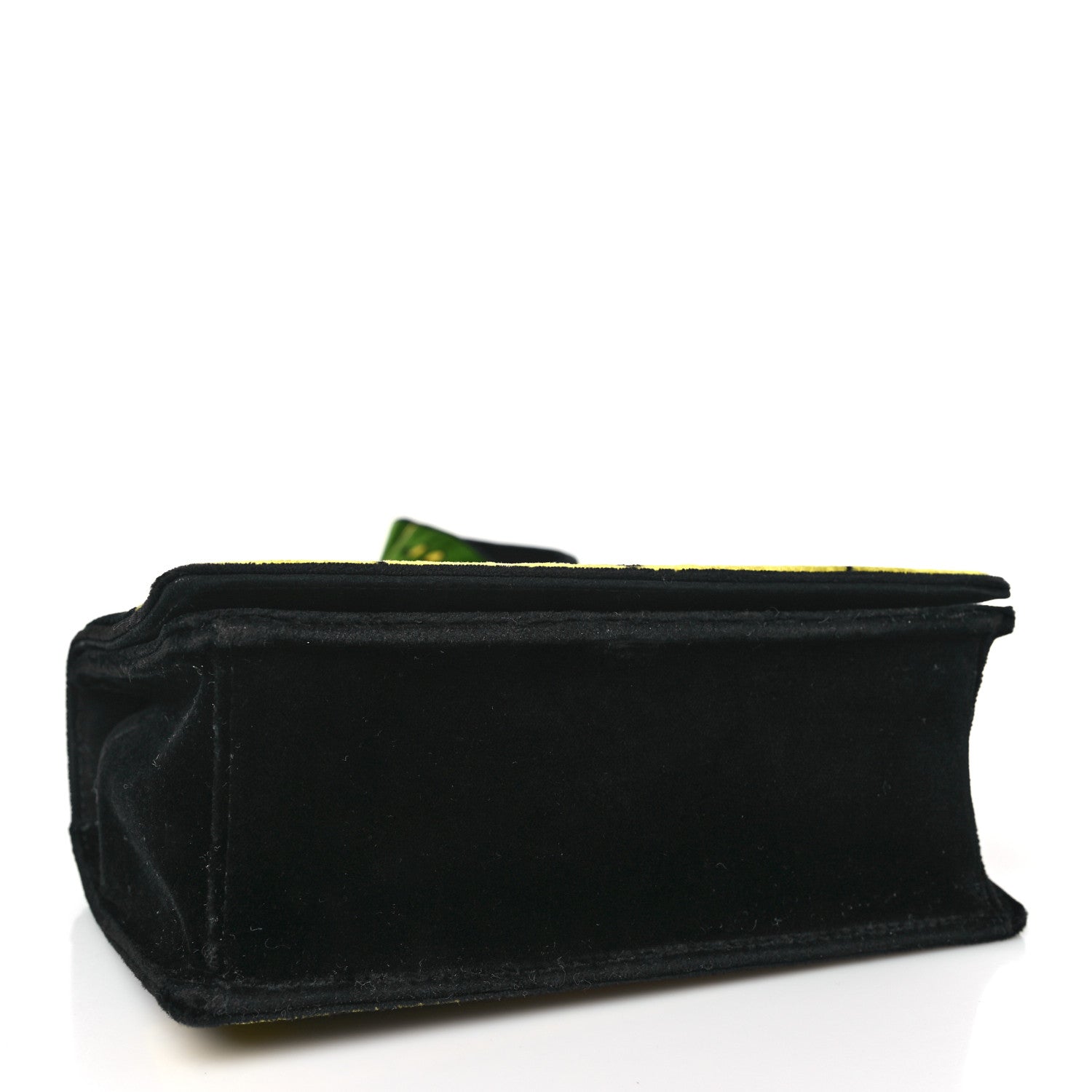 Prada Velluto Ricamo Cahier Shoulder Bag Black 4 of 8