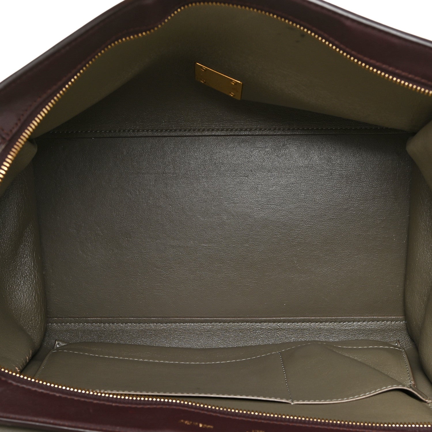 Celine Calfskin Suede Tri-Color Medium Trapeze Burgundy 5 of 32