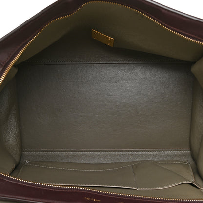Celine Calfskin Suede Tri-Color Medium Trapeze Burgundy 5 of 32