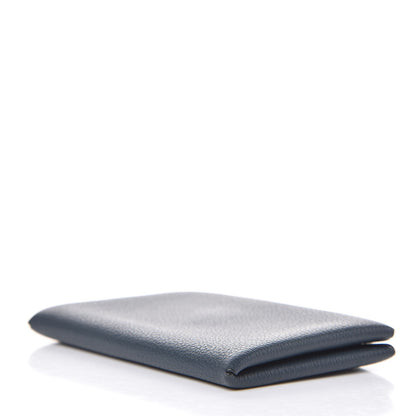 Hermes Evercolor Calvi Card Case Bleu Ocean Bleu Paradis 4 of 8