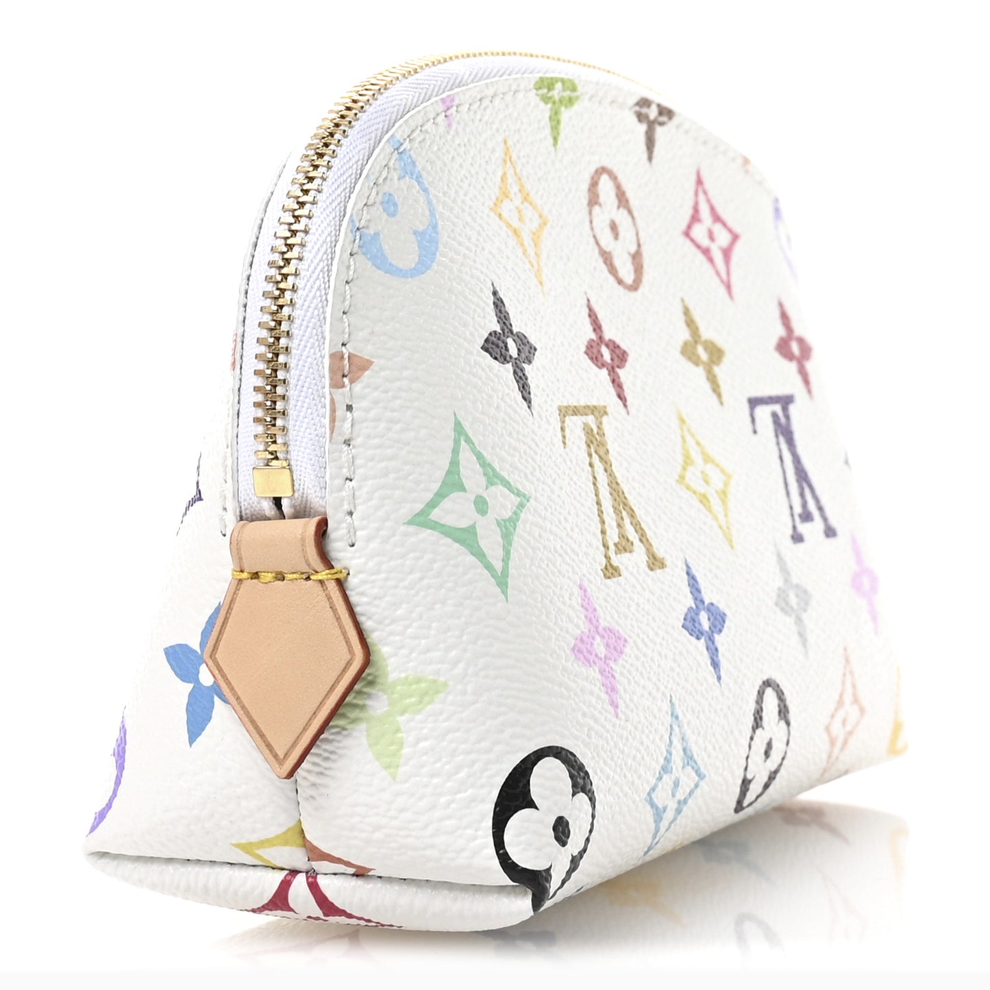 LV X TM Monogram Multicolor Cosmetic Pouch PM White