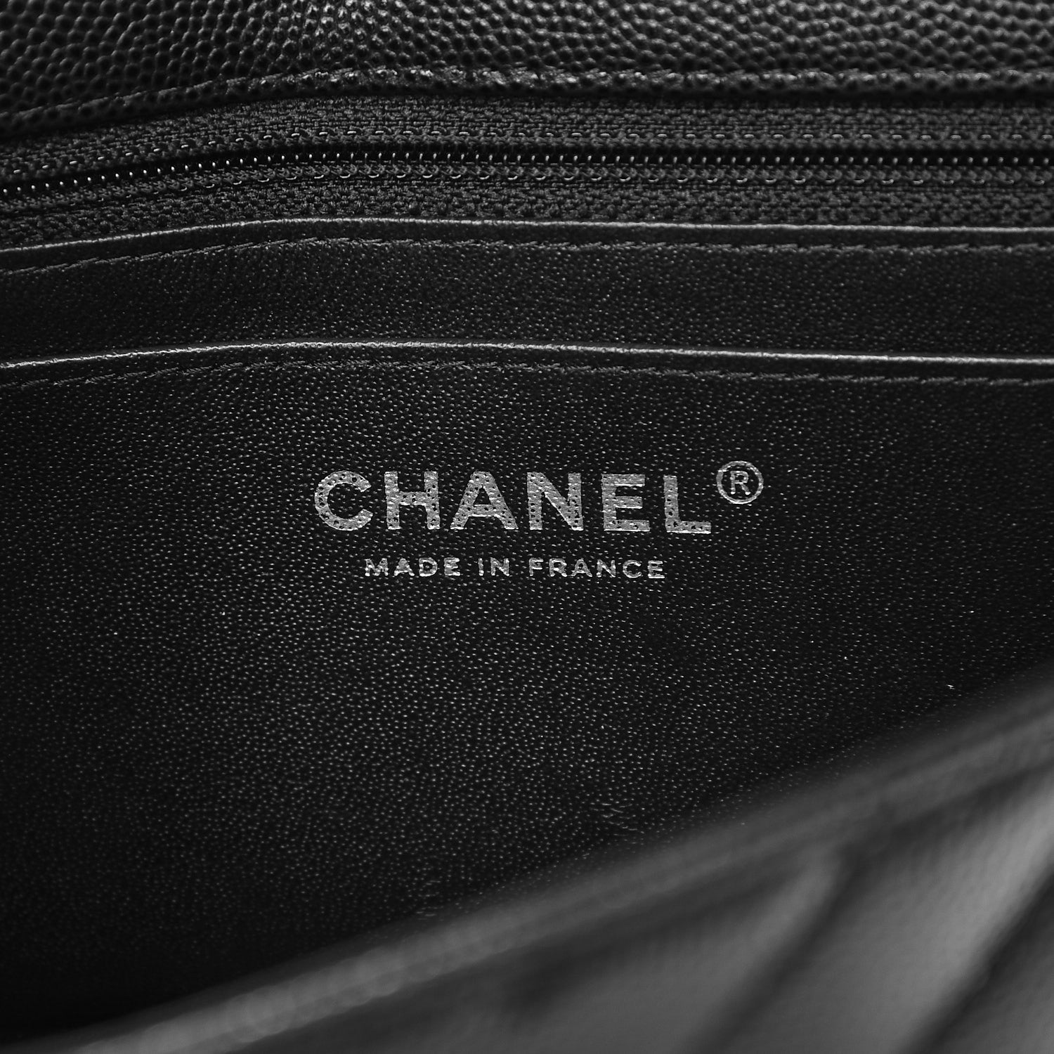 Chanel Caviar Chevron Quilted Mini Rectangular Flap Black 6 of 8