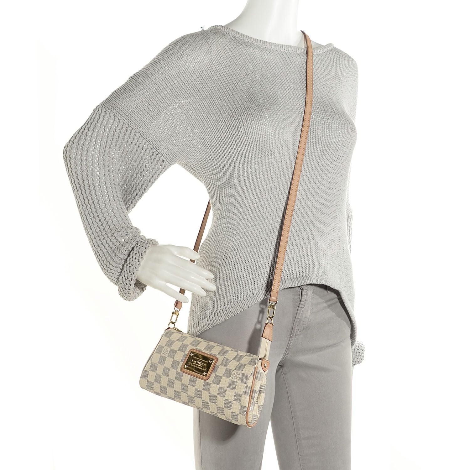 Louis Vuitton Damier Azur Eva Clutch 2 of 7
