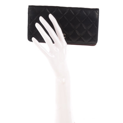 Chanel Lambskin Quilted Yen Wallet Black 2 of 9