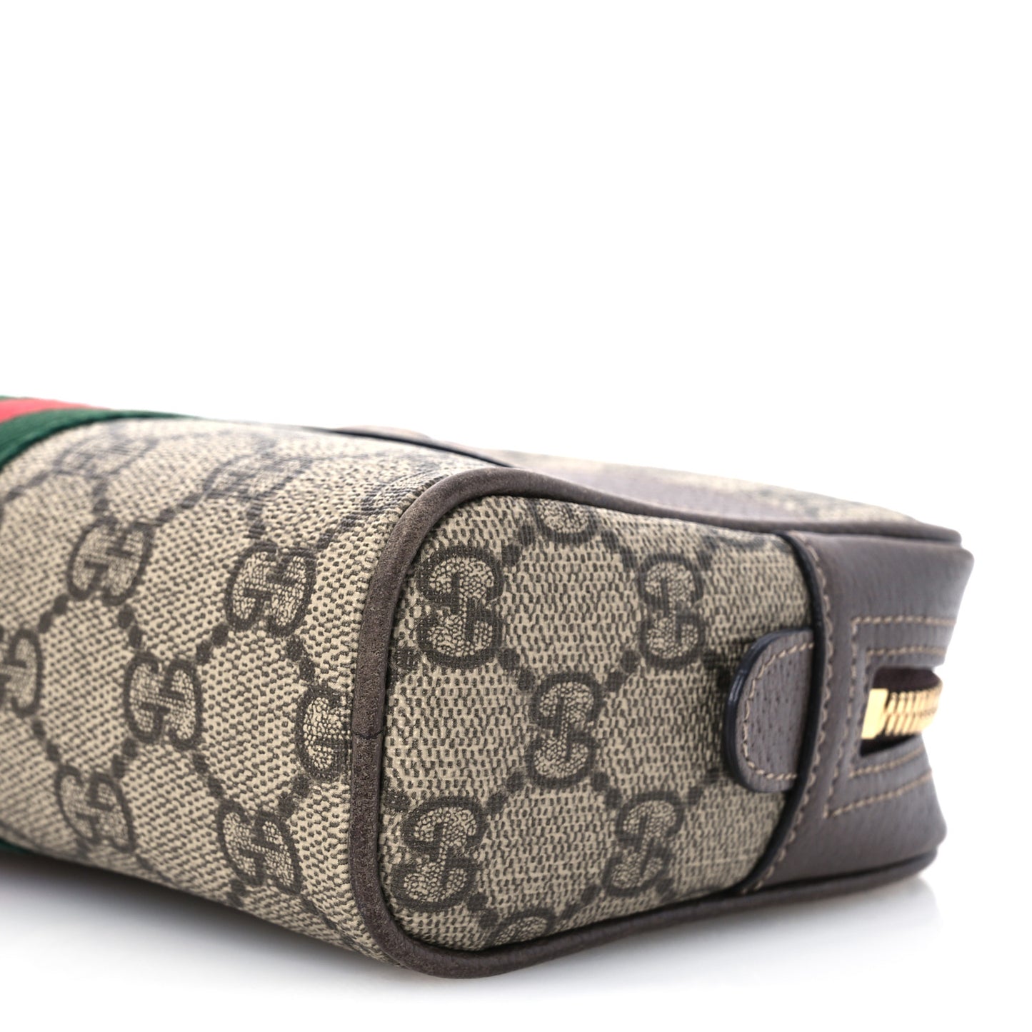 GG Supreme Monogram Web Small Ophidia Belt Bag 95 38 Dark Brown