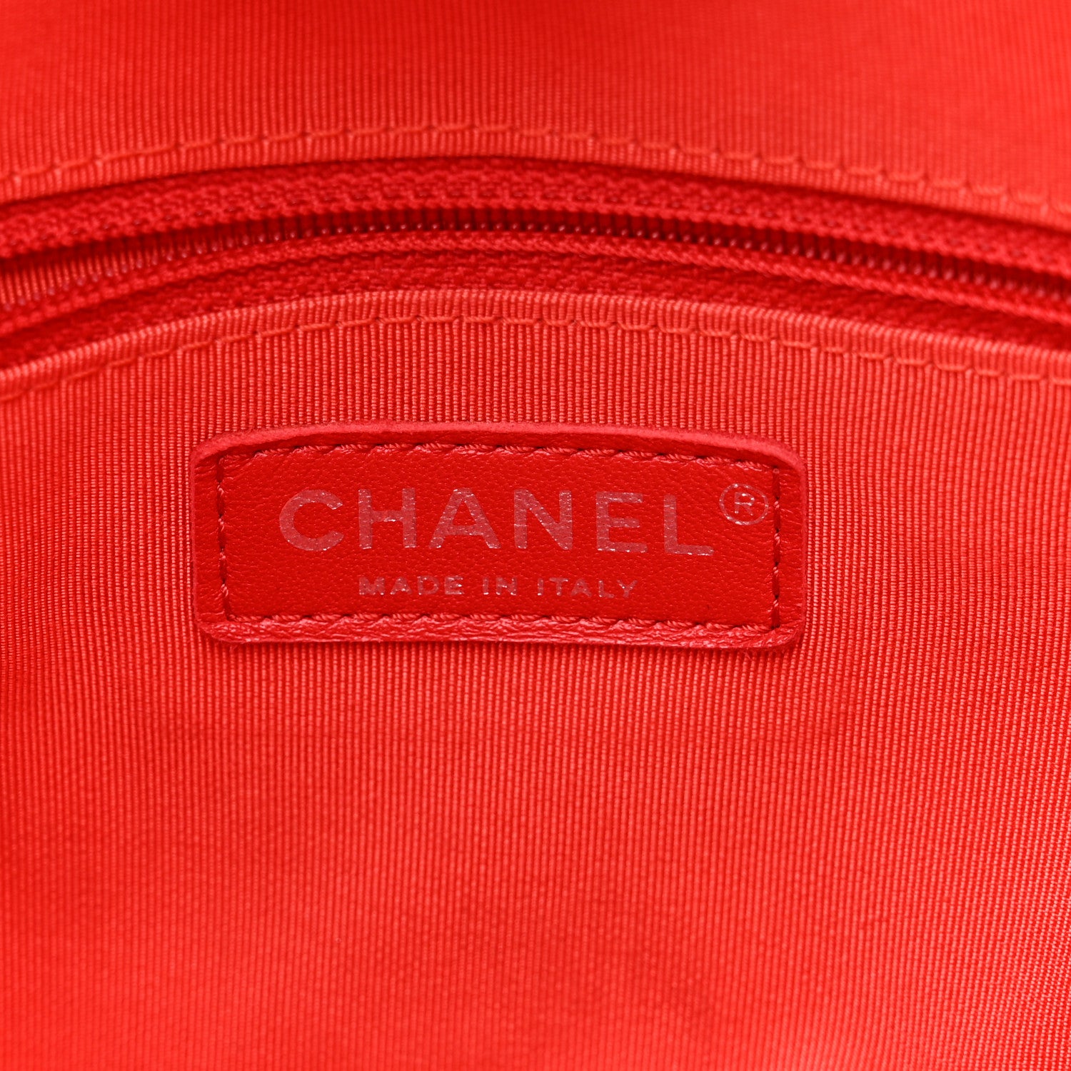 Chanel Calfskin Stitch Medium Ring My Bag Shopping Tote Red 7 of 11