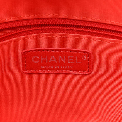 Chanel Calfskin Stitch Medium Ring My Bag Shopping Tote Red 7 of 11
