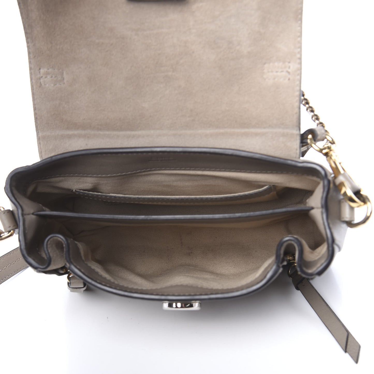 Calfskin Mini Faye Day Shoulder Bag Motty Grey
