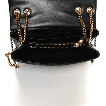 Saint Laurent Calfskin Y Quilted Monogram Small Loulou Chain Satchel Black 5 of 12