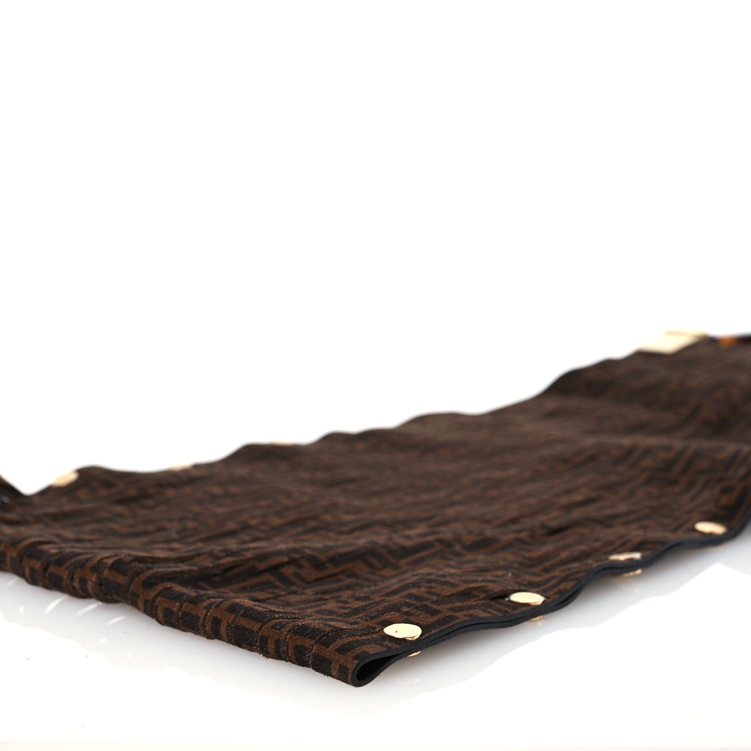 Fendi Suede Plexiglass FF Mesh Fendi Sunny Tote Bag Sigaro Moro 10 of 11