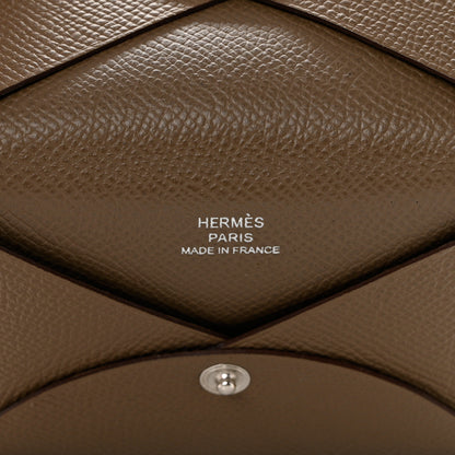 Hermes Epsom Calvi Card Case Etoupe 5 of 12