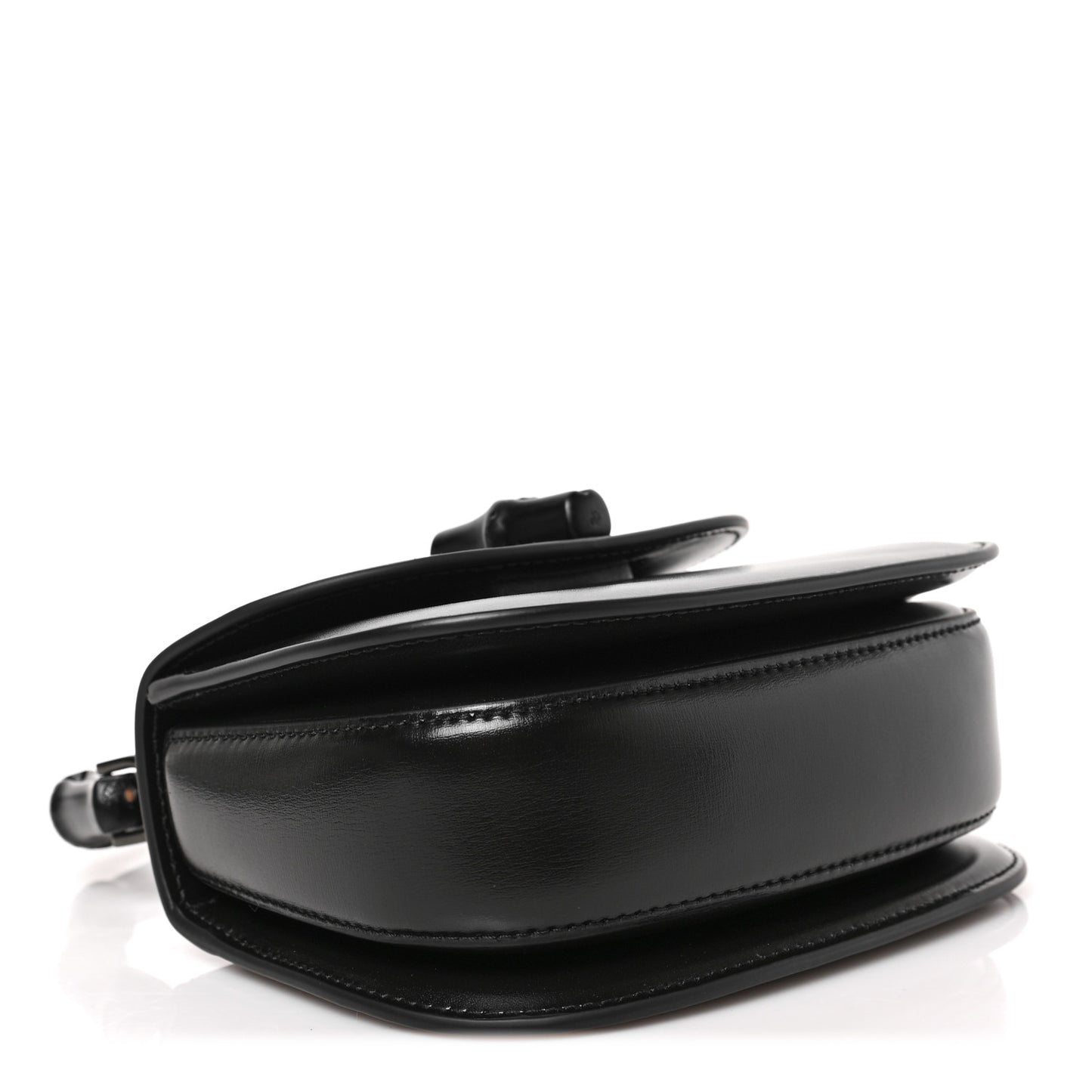 Boarded Dyana Lux Calfskin Web Monochrome Mini Bamboo 1947 Top Handle Bag Black