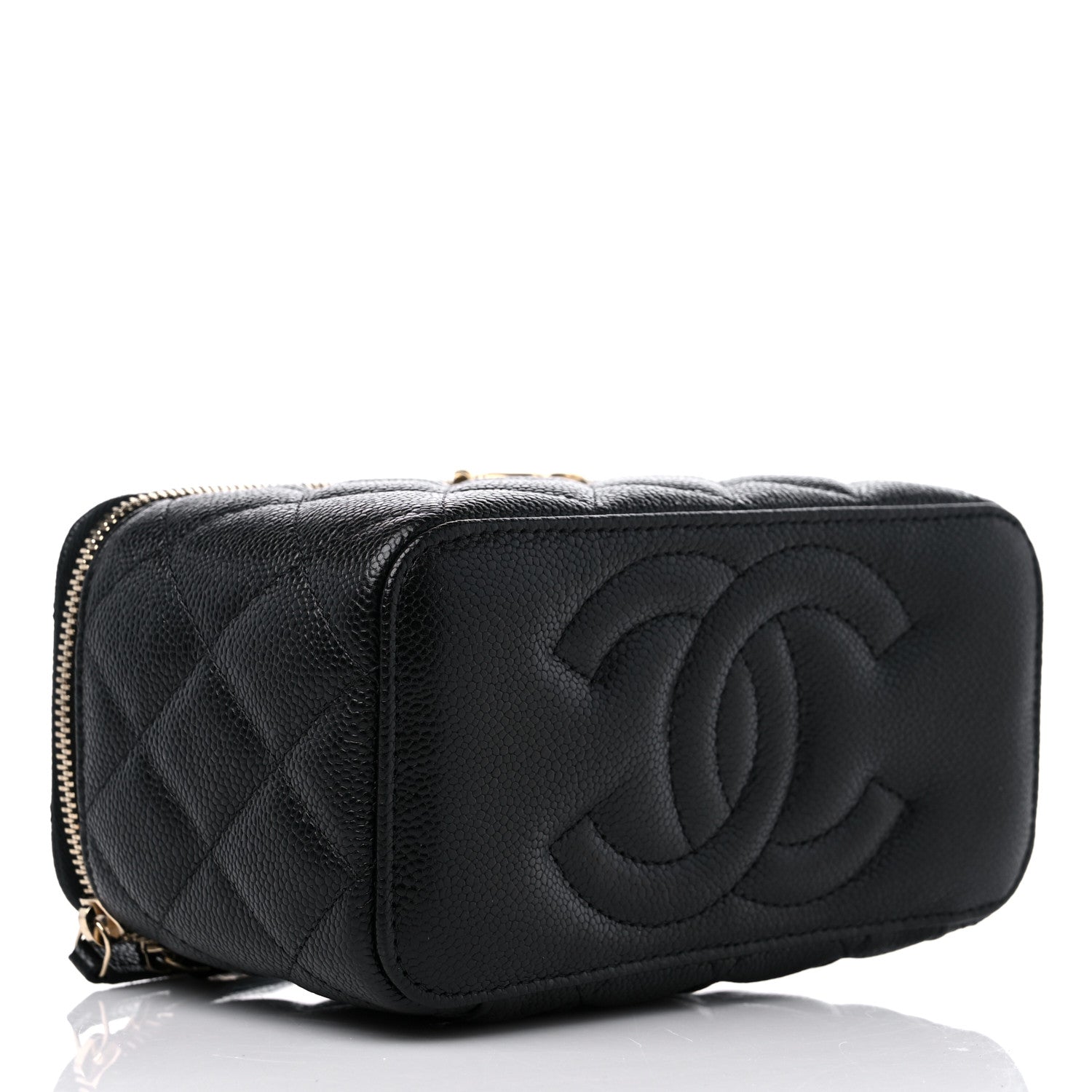 Chanel Caviar Quilted Sweetheart Vanity Case Black 4 of 10
