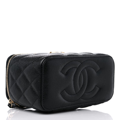 Chanel Caviar Quilted Sweetheart Vanity Case Black 4 of 10