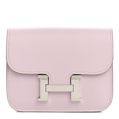Hermes Evercolor Constance Slim Wallet Mauve Pale 1 of 10