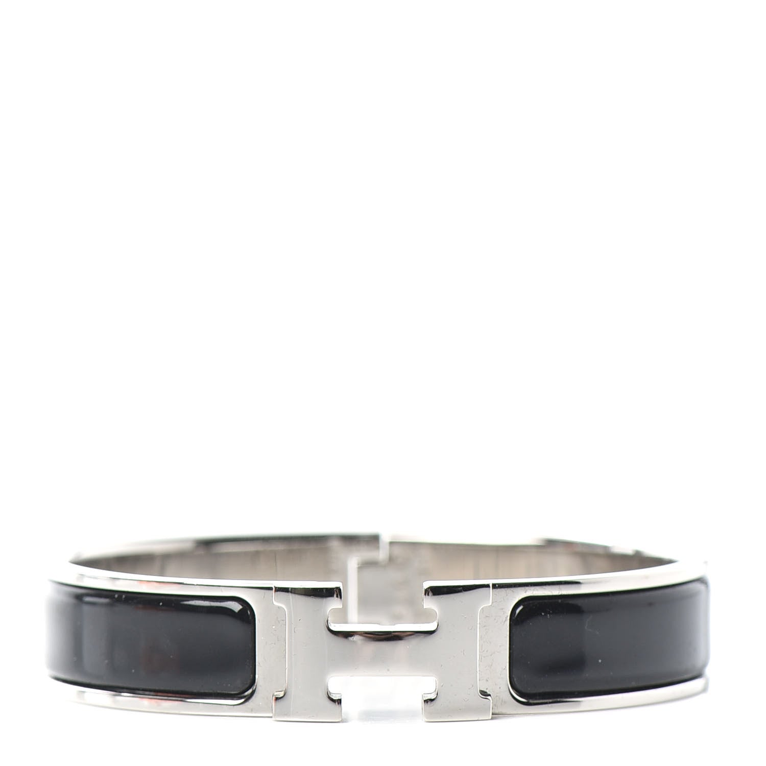 Hermes Enamel Narrow Clic Clac H Bracelet PM Black 1 of 4